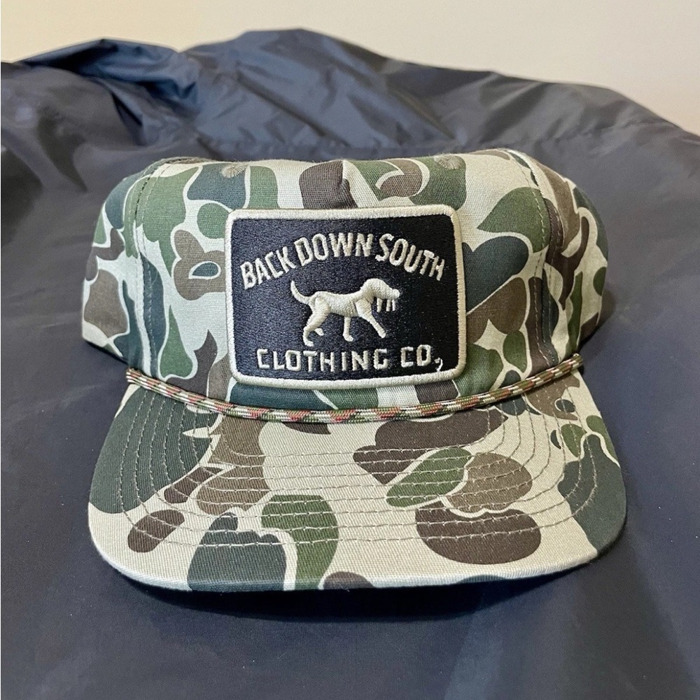 Back Down South Clothing Company Camouflage Rope SnapBack Hat - Brand New